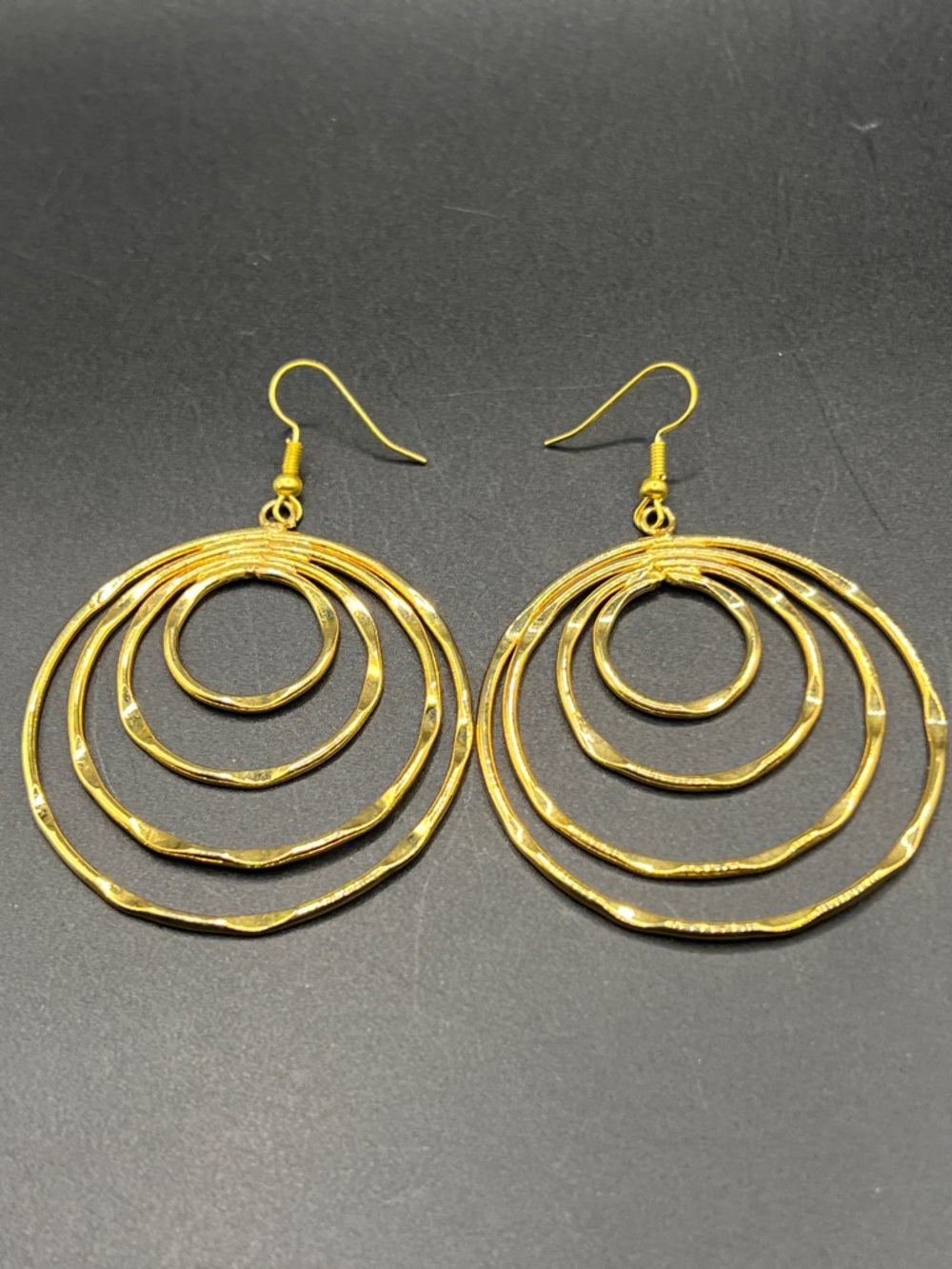Gold Multi-Hoop Drop Earrings